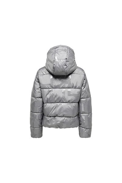 ONLY Onlmercedes Aop Puffer Women's Casual Coat 15326045 -December-Sky Gray