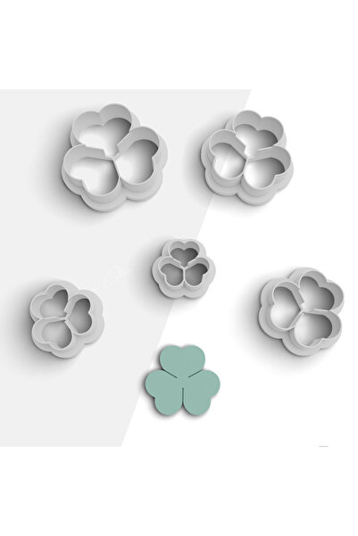 brocutters قالب قطع من طين البوليمر على شكل ثلاث أوراق البرسيم، قالب القرط، ق...