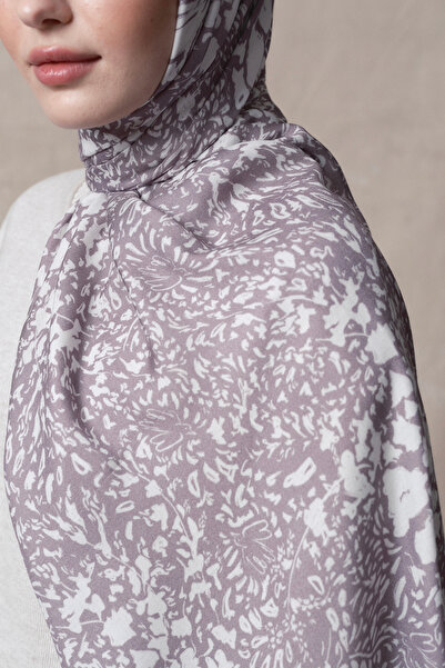 Qef Gray Minimal Patterned Shawl Modal Brush