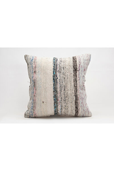 Kilim Whole Sale El Dokuma Kilim'den Yapılmış Yastık Kırlent Kılıfı, Yün, 50x...