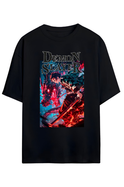MAGORS DEMON SLAYER DIZAJNIRANA UNISEKS MAJICA Oversize kroj Pamuk