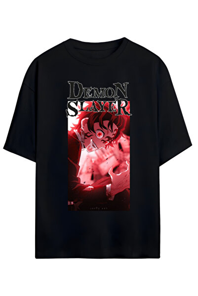 MAGORS TRIUC OVERSIZE UNISEX DIN BUMBAC CU DESIGN DEMON SLAYER