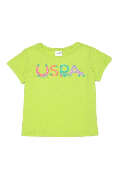 U.S. Polo Assn. ASSN. POLO SUA. Tricou verde fistic pentru copii 50234822 -VR087