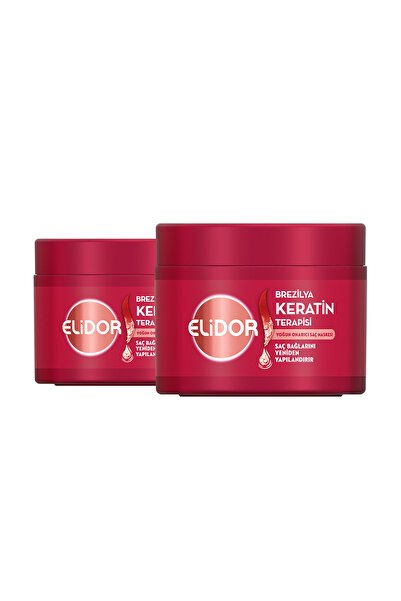 Elidor Saç Bakım Maskesi Yoğun Onarıcı Brezilya Keratin Terapisi 220 ml X2