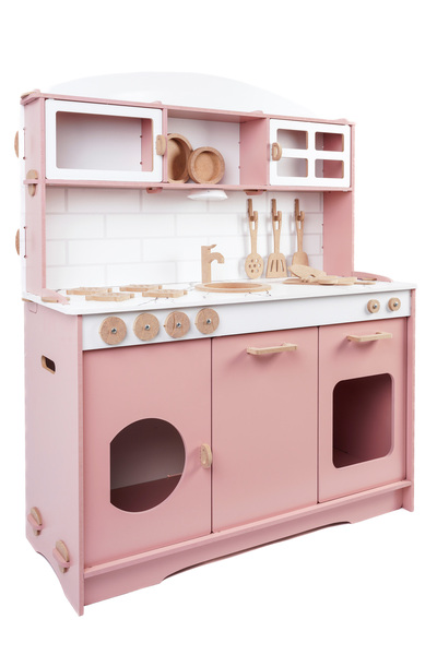 HOBBY HOUSE Ahşap Oyuncak Mutfak Seti Mermer Desenli