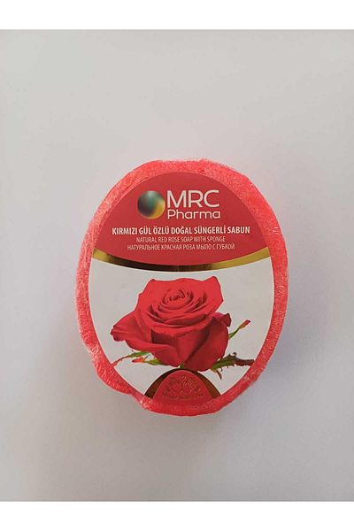 MRC Pharma Natural Sponge Soap with Red Rose Essence