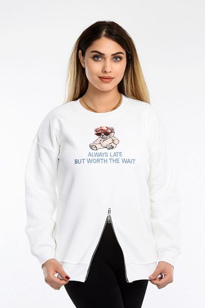 NEWCO SWEATSHIR IMPRIMAT BEAR MADE din 3 fire