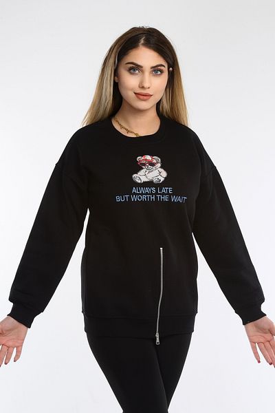 NEWCO SWEATSHIR IMPRIMAT BEAR MADE din 3 fire