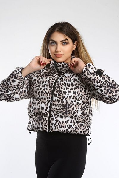 abawax PALTOAN PUF CU GOLIȚĂ LEOPARD