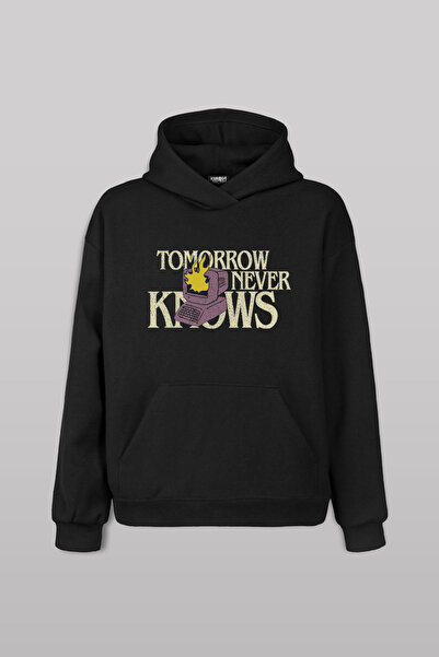 Kendim Seçtim Y2K Future Vintage Unisex Siyah Світшот - Завтра ніколи не знає...