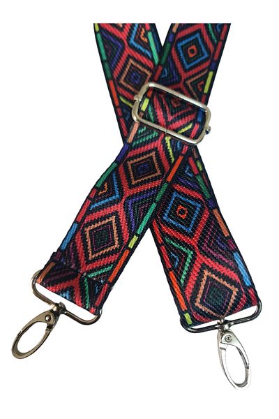 Gloria Adjustable Polyester Col Column Bag Handle - 120 cm / 2 Patterns Antique Baklava