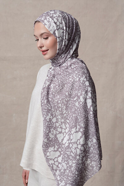 Qef Gray Minimal Patterned Shawl Modal Brush