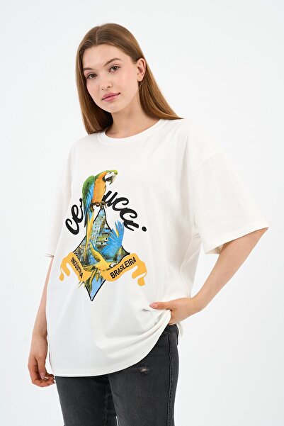 ALEXANDERGARDI okrugla kragna Štampano Oversize kroj   T-shirt