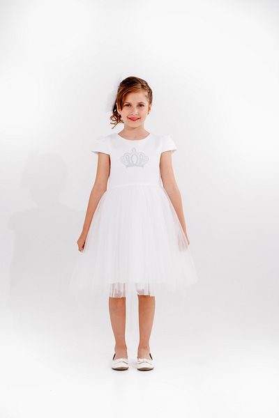 Eray Kids Κοριτσίστικο βραδινό φόρεμα από τούλι Καλοκαιρινό φόρεμα με στάμπα με λεπτομέρεια με φιόγκο 5-8 ετών