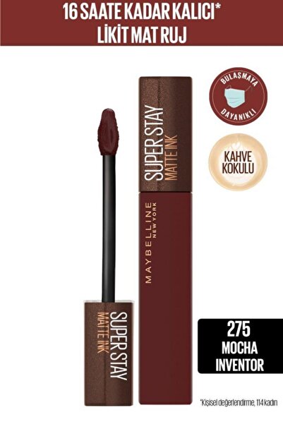 Maybelline New York Super Stay Matte Ink Likit Mat Ruj - 275 Mocha Inventor