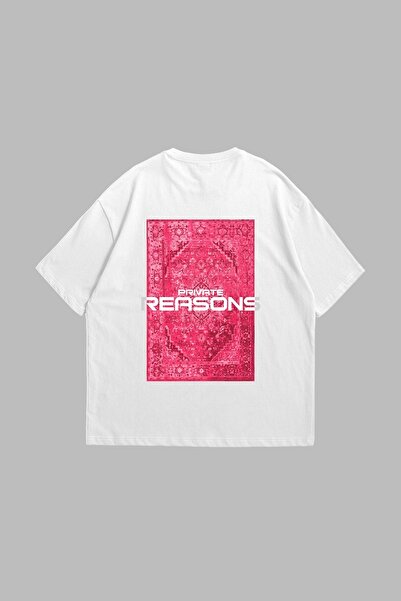 Tarzsokak Piste virtuale imprimate oversize unisex alb