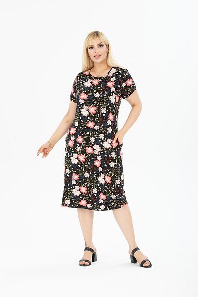 modayız Καλοκαιρινό Φόρεμα με Τσέπες Plus Size 34D-2397