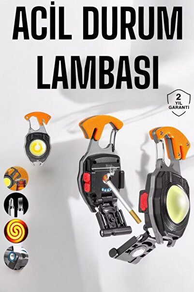 AyrStore El Feneri Acil Işık Seti Tornavida Düdük Kapak Açma Kamp Lambası