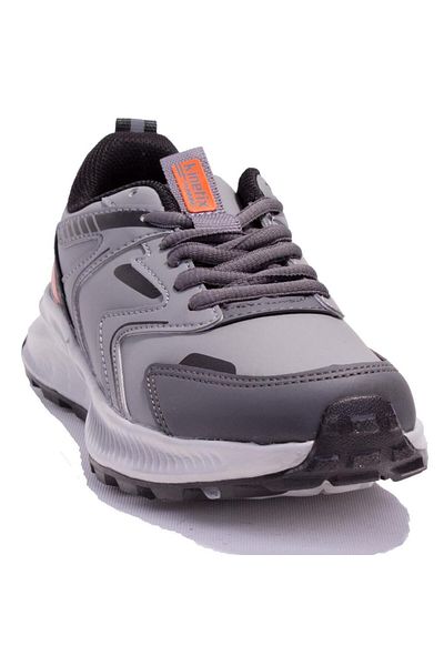 Kinetix Gray and Black Montoya Orthopedic Sports Shoes for Boys