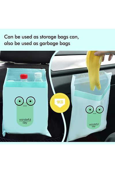 COOYA Removable cartoon garbage bag, large capacity, 45 pieces, with zipper, wide range of applications