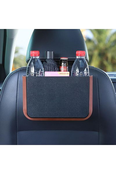 fulina Multifunctional hanging vehicle trash can, foldable, waterproof and durable, easy to install, black