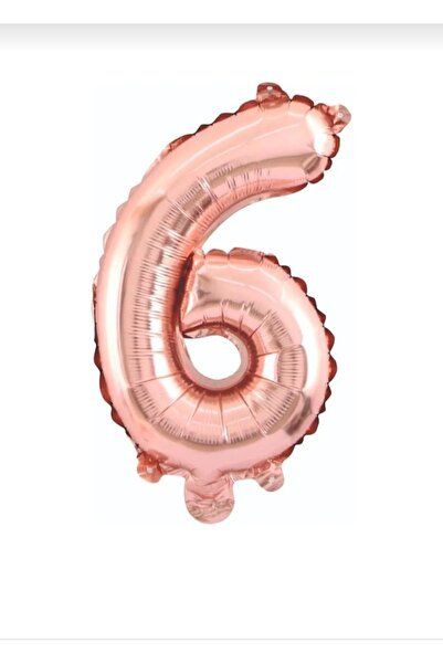 ATAKENT PARTİ 6 Rosegold Large Size 76 cm Number Foil Balloon