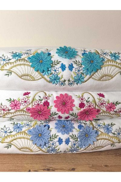 Peacock 3-Piece Three-Dimensional Hand & Face Towels 50 X 90 (2600Gr)