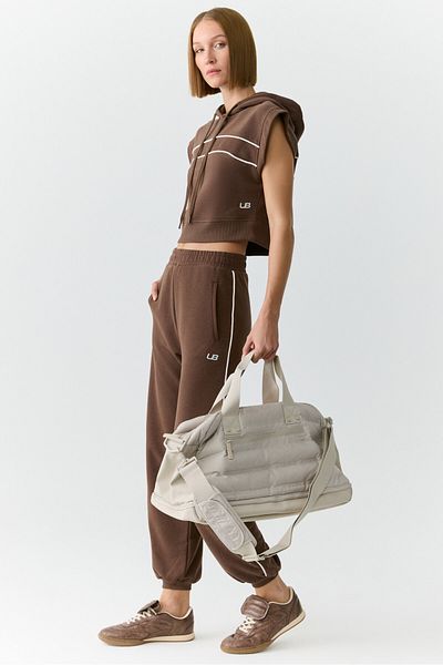 Urban Beat DREA Braune Damen-Jogginghose mit elastischem Bund und Beinen