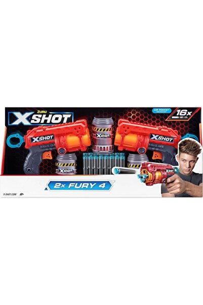 Zuru X-Shot Excel Fury 4 Combo - 4-Round Rotating Foam Dart Blaster (Up to 27 m)
