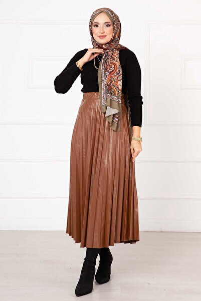 EBRUTESETTÜR تنورة جلدية مطوي كيلوش