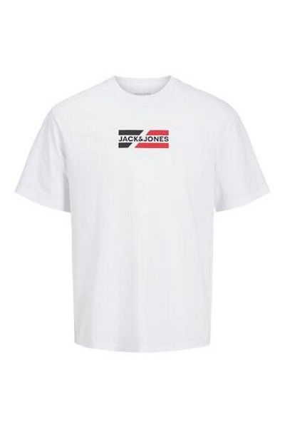 Jack & Jones Μπλουζάκι με γραφικά στάμπα JJECORP - O-Neck, SS Model, Noos 12268415   Λευκός