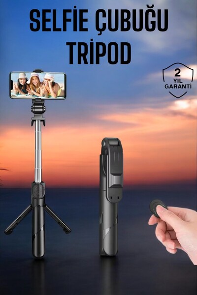 Teknoşık Tekno Stylish Tripod Wireless Bluetooth Connected Selfie Stick 360 D...