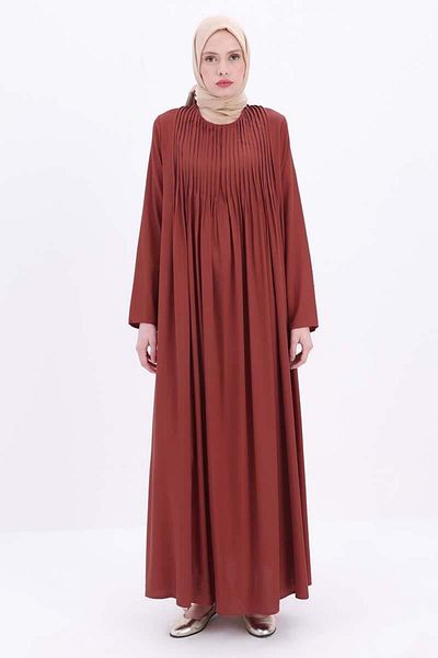 ALLDAY Tile-Pleated Viscose Dress