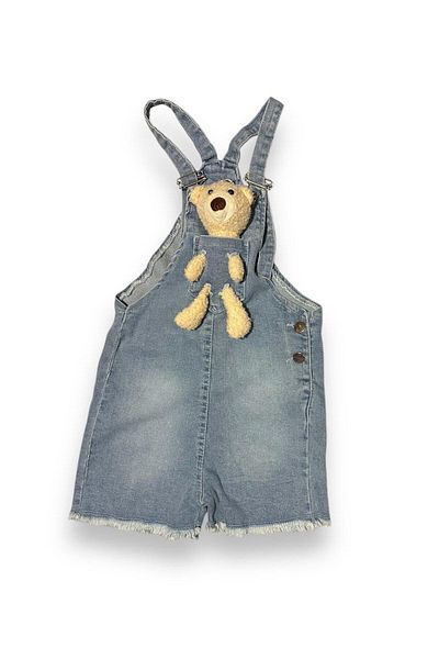 2Friends Teddy Bear Detailed Denim Shorts Denim Overalls