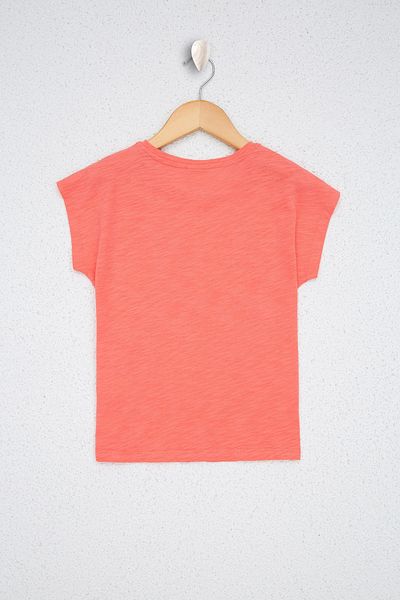 U.S. Polo Assn. BAZA. POLO ASSN. Tricou pentru fetiță cu flori de rodie 50234834 -VR039