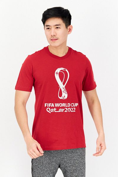 adidas Men Sportswear Fit Short Sleeve Training T-shirt, Red