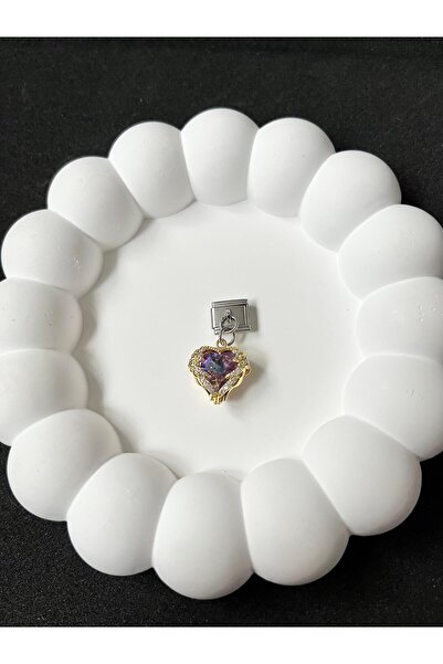 Sepetten Eve Okyanus Kalbi Model İtalyan Charm Çelik Özel Seri Sallantılı Model 331805/02