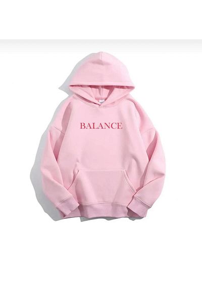 NO 601 Unisex Pink Balance εμπριμέ με κουκούλα