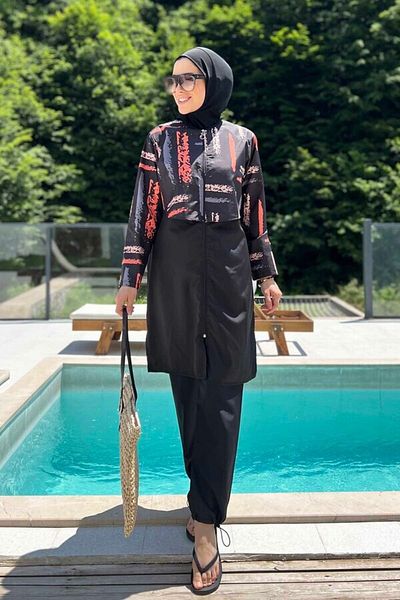 REMSA Parachute Full Covered Hijab Swimsuit Aller 2403 Line