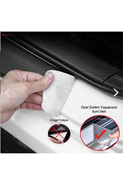 Autowise Logosuz Karbon Kapı Eşiği Koruyucu Bant Folyo 4'lü Set