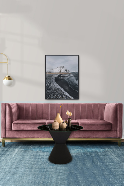 Decorita Tekli Zigon Sehpa | Piramit Cam Sehpa | Polisitiren Köpük Ayaklı | S...