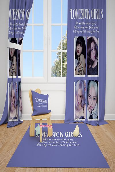 dekomingo Love Sick Girls 2 Wings Fon Curtain