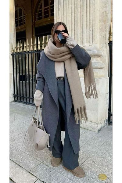 Luminos Butik Women's Shawl Scarf - Tasseled Mink, Soft and Stylish Fabric Sal1257