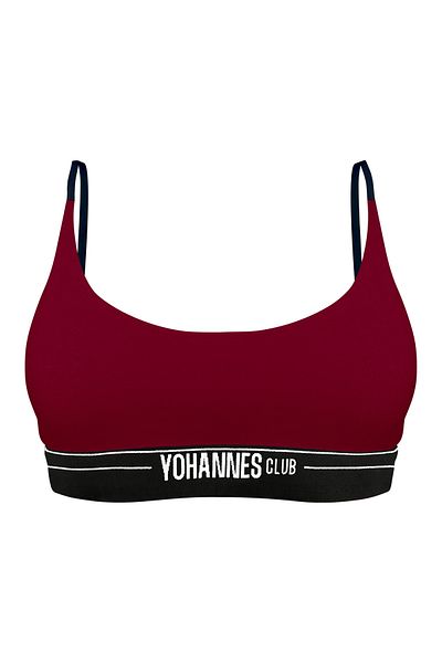 Yohannes Club Sutien Bralet pentru damă Roșu Claret - Pachet unic