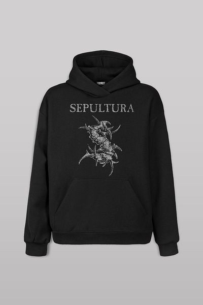 Kendim Seçtim Sepultura Cavalera - Brazil Music Printed Black Hooded Hoodie