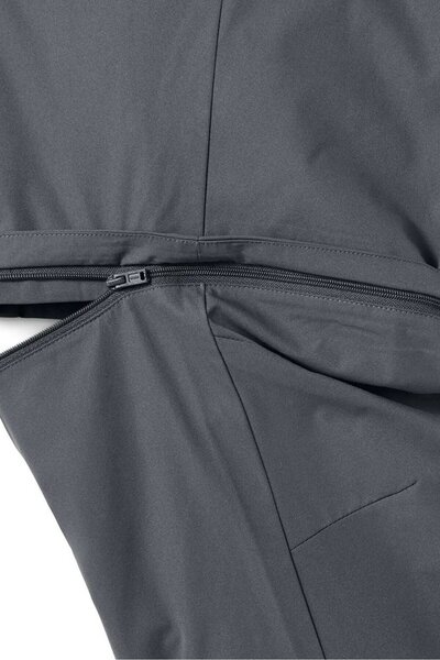 Tchibo Women Regular Fit Solid Functional Trousers, Dark Grey