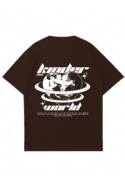 Mad&Calf Μπλουζάκι Unisex Kinder World με στάμπα με λαιμόκοψη
