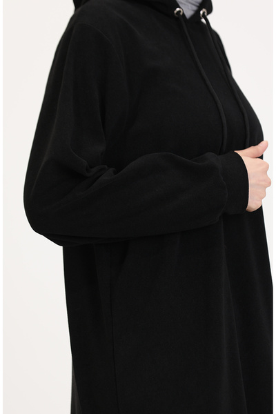 sefamerve Černá tunika a kalhoty s kapucí - 0566-01