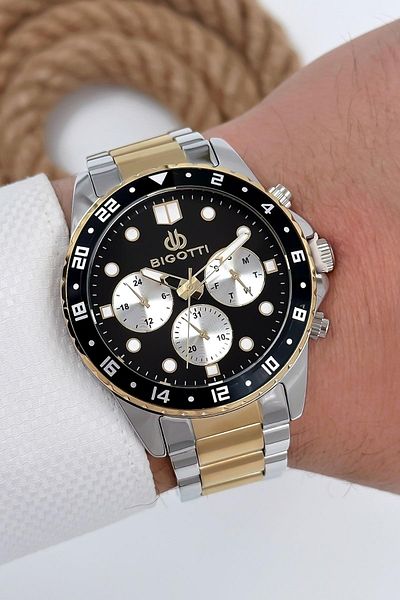 Bigotti Men's Wristwatch All Functions Active Silver-gold Sdb003
