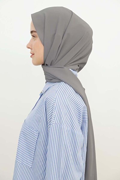 ALLDAY Grey-Medine Silk Shawl
